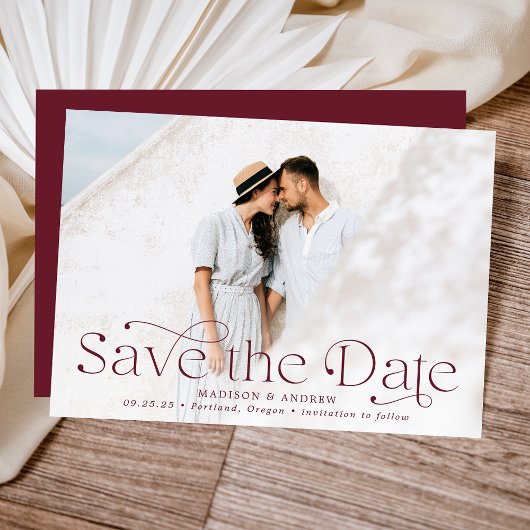 Klassieke Elegantie Horizontale Foto Save The Date