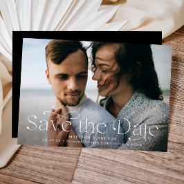 Klassieke Elegantie Horizontale Foto Save The Date