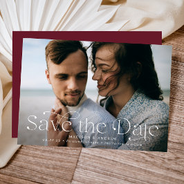 Klassieke Elegantie Horizontale Foto Save The Date