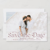 Klassieke Elegantie Horizontale Foto Save The Date (Voorkant)