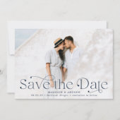 Klassieke Elegantie Horizontale Foto Save The Date (Voorkant)