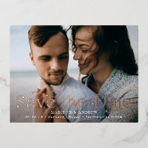 Klassieke Elegantie Horizontale Foto Save the Date
