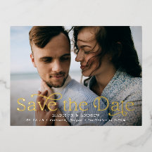 Klassieke Elegantie Horizontale Foto Save the Date