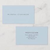 Klassieke elegantie in modern blauw blikveld visitekaartje (Voorkant / Achterkant)