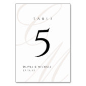 Klassieke Elegantie Kalligrafie Monogram Bruiloft Kaart (Voorkant)