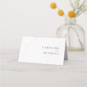 Klassieke Elegantie Kalligrafie Monogram Bruiloft Plaatskaartje (Achterkant)