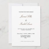 Klassieke elegantie met eenvoudig script kaart (Voorkant)