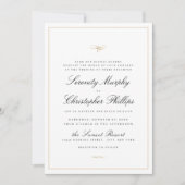 Klassieke Elegantie Schrift Zwart-Wit Huwelijk Kaart (Voorkant)