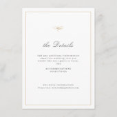 Klassieke Elegantie Script Eenvoudige bruiloft det Informatiekaartje (Voorkant)