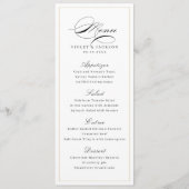 Klassieke elegantie script eenvoudige bruiloft menu (Voorkant)