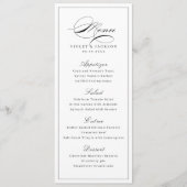 Klassieke elegantie script eenvoudige bruiloft menu (Voorkant)