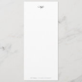 Klassieke elegantie script eenvoudige bruiloft menu (Achterkant)