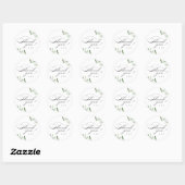 Klassieke Elegantie Script Groene Dank Je Ronde Sticker (Vel)