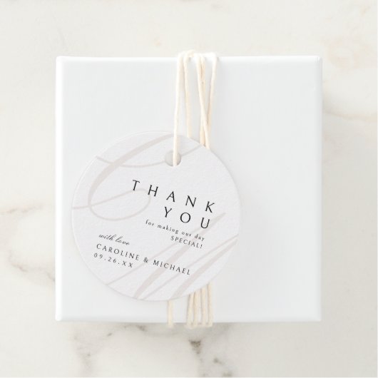 Klassieke Elegantie Script monogram bruiloft gunst Bedankjes Labels (In situ)