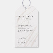 Klassieke Elegantie Script monogram bruiloft gunst Cadeaulabel (Voorkant)