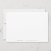 Klassieke Elegantie Script Simpele Groene Save The Date (Achterkant)