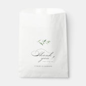 Klassieke elegantie script Simple Greenery Wedding Bedankzakje (Voorkant)