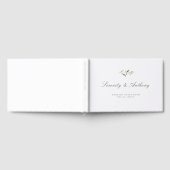 Klassieke elegantie script Simple Greenery Wedding Gastenboek (Volledig)
