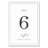 Klassieke elegantie script Simple Greenery Wedding Kaart (Achterkant)
