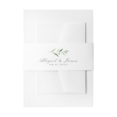Klassieke elegantie script Simple Greenery Wedding Uitnodigingen Wikkel (Voorkant Voorbeeld)