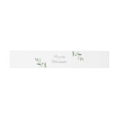 Klassieke elegantie script Simple Greenery Wedding Uitnodigingen Wikkel (Vlak)