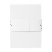 Klassieke elegantie script Simple Greenery Wedding Uitnodigingen Wikkel (Achterkant Voorbeeld)