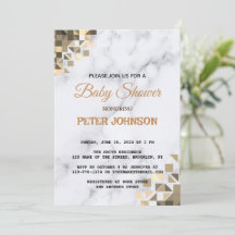 Klassieke Elegantie Witte Marmeren Baby Shower