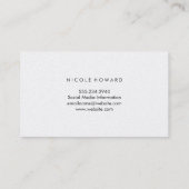 Klassieke elementen visitekaartje (Achterkant)