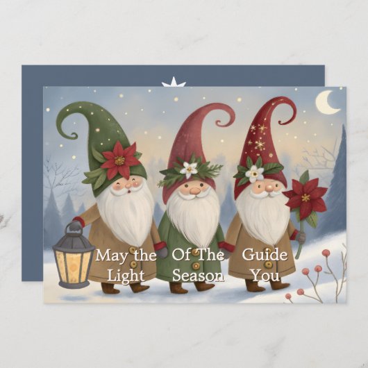 Klassieke Elf Zakelijke Kerstkaart (Voorkant / Achterkant)