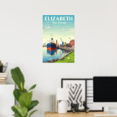 Klassieke Elizabeth New Jersey Poster (Thuiskantoor)