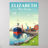Klassieke Elizabeth New Jersey Poster (Voorkant)