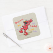 Klassieke Elmo Hee-hee! Vierkante Sticker (Envelop)