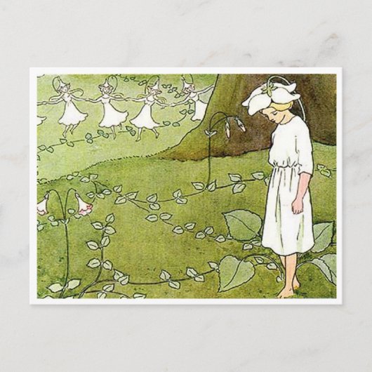 Klassieke Elsa Beskow Elfenring Briefkaart (Voorkant)