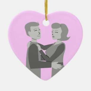 Klassieke Embrace Keramisch Ornament