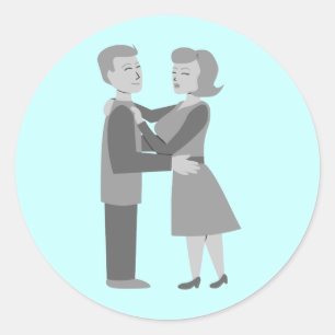 Klassieke Embrace Ronde Sticker