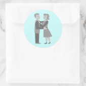 Klassieke Embrace Ronde Sticker (Tas)