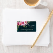 Klassieke Emerald Green Floral Dark Moody Wedding Etiket (Insitu)