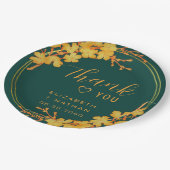 Klassieke Emerald Green & Gold Weddenschap Harteli Papieren Bordje (Gekanteld)