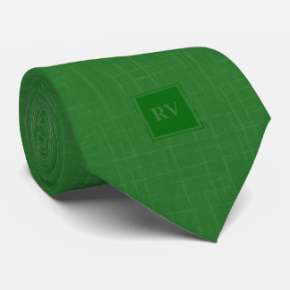 Klassieke Emerald Groene Monogram Hashmark Stropdas