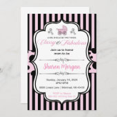 Klassieke en brutale baby shower uitnodiging (Voorkant / Achterkant)