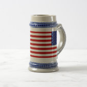 Klassieke en Cool American Flag Patriotic Bierpul (Voorkant rechts)