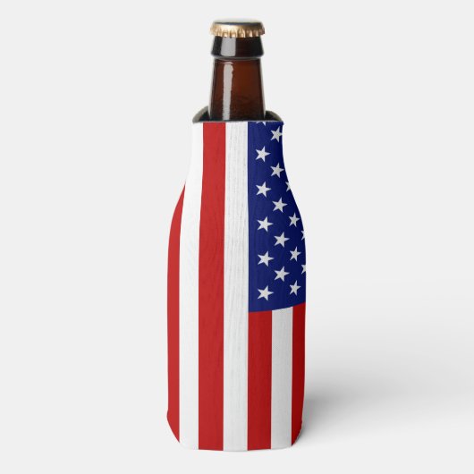Klassieke en Cool American Flag Patriotic Flesjeskoeler (Fles Voorkant)