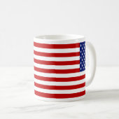 Klassieke en Cool American Flag Patriotic Koffiemok (Voorkant rechts)