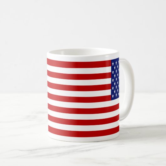 Klassieke en Cool American Flag Patriotic Koffiemok (Voorkant rechts)