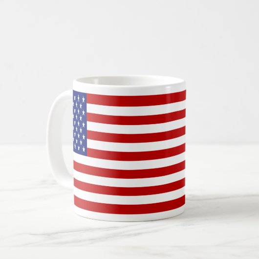 Klassieke en Cool American Flag Patriotic Koffiemok (Voorkant links)