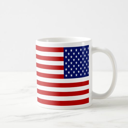 Klassieke en Cool American Flag Patriotic Koffiemok (Rechts)