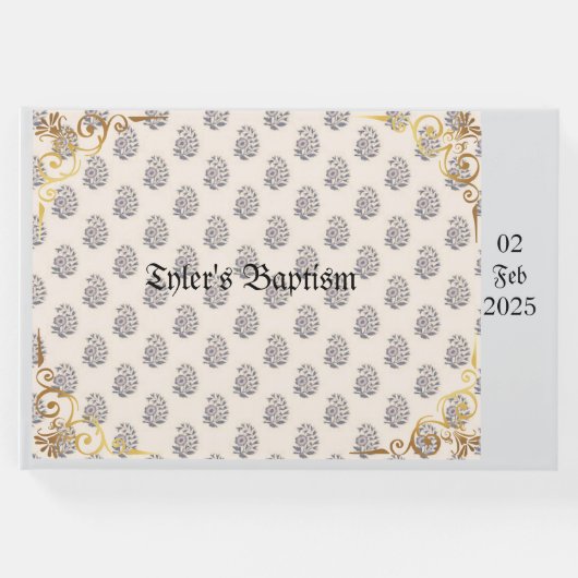 Klassieke en  doop, aanpasbaar gastenboek (Voorkant)