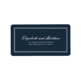 Klassieke en eenvoudige e-legant weduwomkeeradres etiket