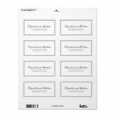 Klassieke en eenvoudige e-legant weduwomkeeradres etiket (Full Sheet)