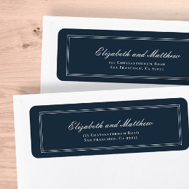 Klassieke en eenvoudige e-legant weduwomkeeradres etiket